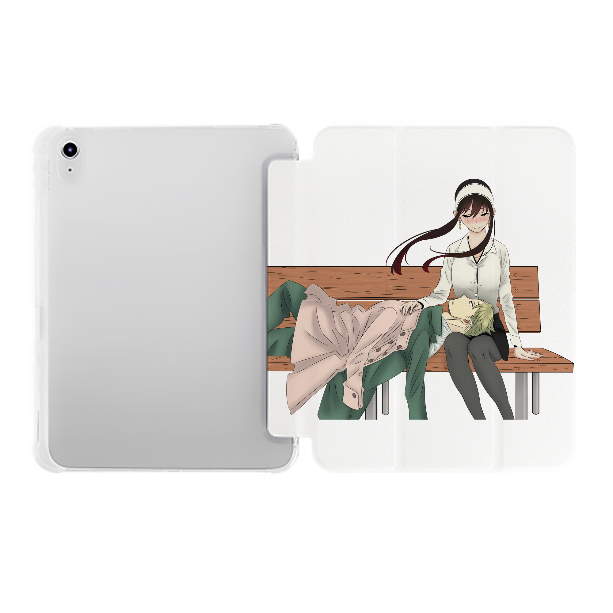 （画像用） SPY×FAMILY间谍家家酒 IPad ケース ペン収納付き 三つ折りスタンド PUレザー×シリコン 対応機種9.5/10.5/10.9インチ